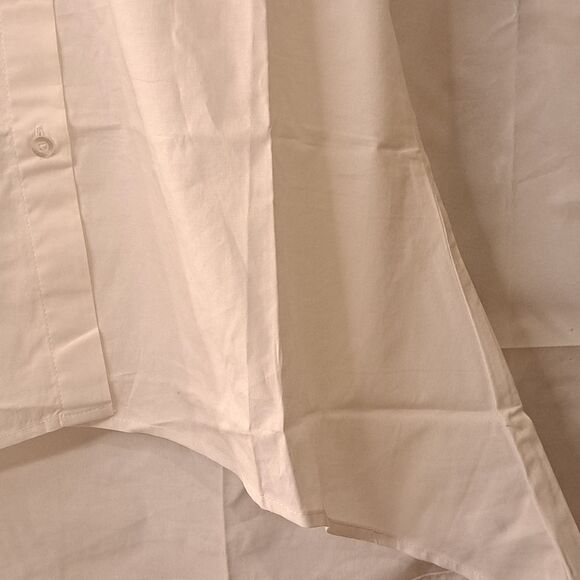 Truth + Style White Dolman Woven Sleeve Shirt w/Shark Bite Hem White/XS NWOT - Picture 9 of 15